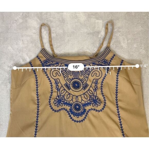 Women’s Tank Top Boho Embroidered Festival SMALL - Picture 7 of 9